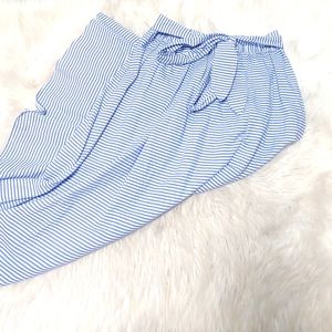 Vineyard Vines Skirt Striped Blue White Tie Waist Maxi Preppy Classic Seersucker